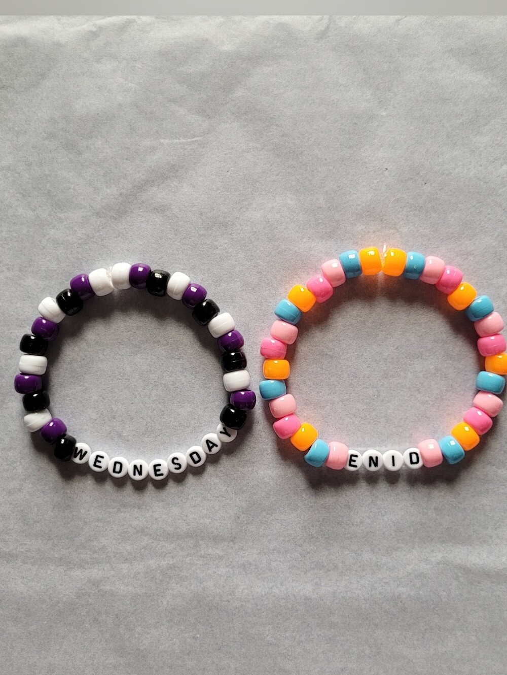 Wednesday and Enid Bead Bracelets Set of 2